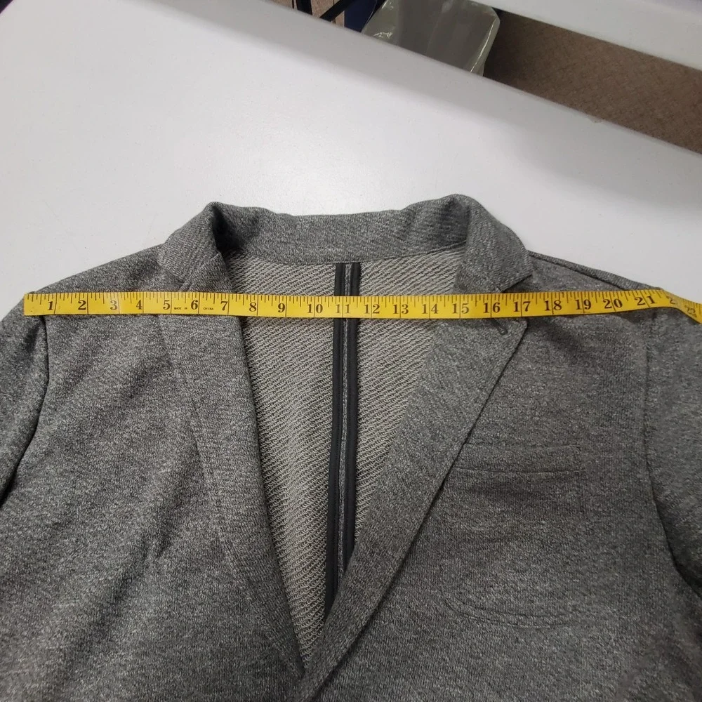 Faherty Mens Inlet Knit Blazer Jacket Size XXL Gray Two Button Pockets Collared